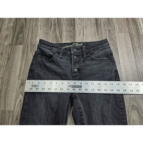 (3/$35) Universal Thread 0/25 Buttons High Rise Skinny Crop Black Grey Jeans - Picture 8 of 11